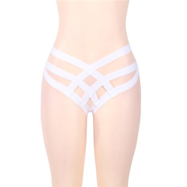 Mutande Donna Sexy Hollow Out Briefs Plus Size High Waist Solid M XL 2XL 3XL See Though Womens Under Wear Panties PS5100