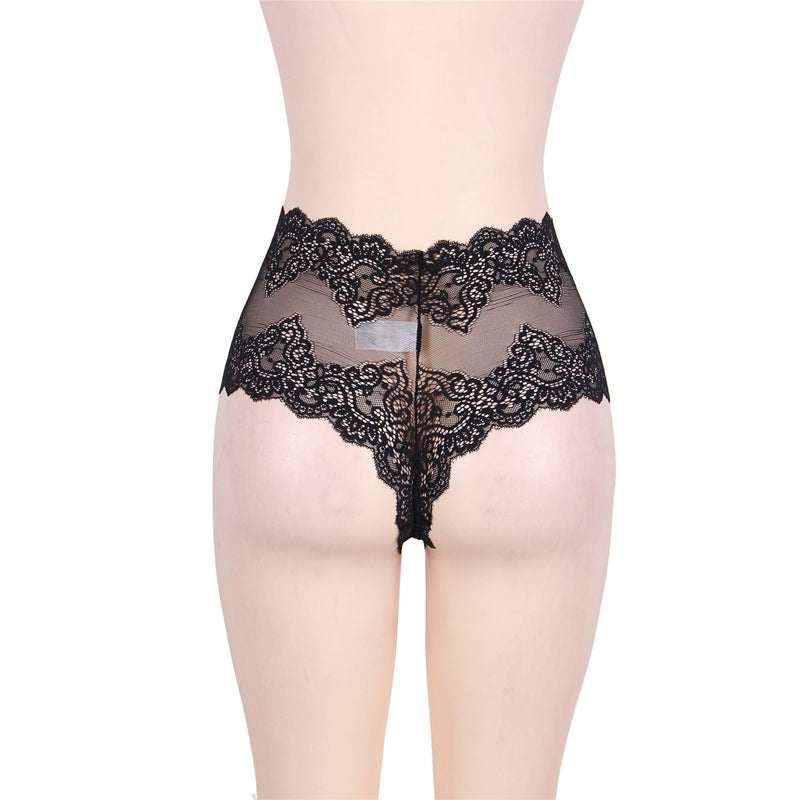 Women Lace Ropa Interior Mujer Sexy Thong Underwear See Though Charming Thin Floral High Waist Female Panties Briefs PS5144