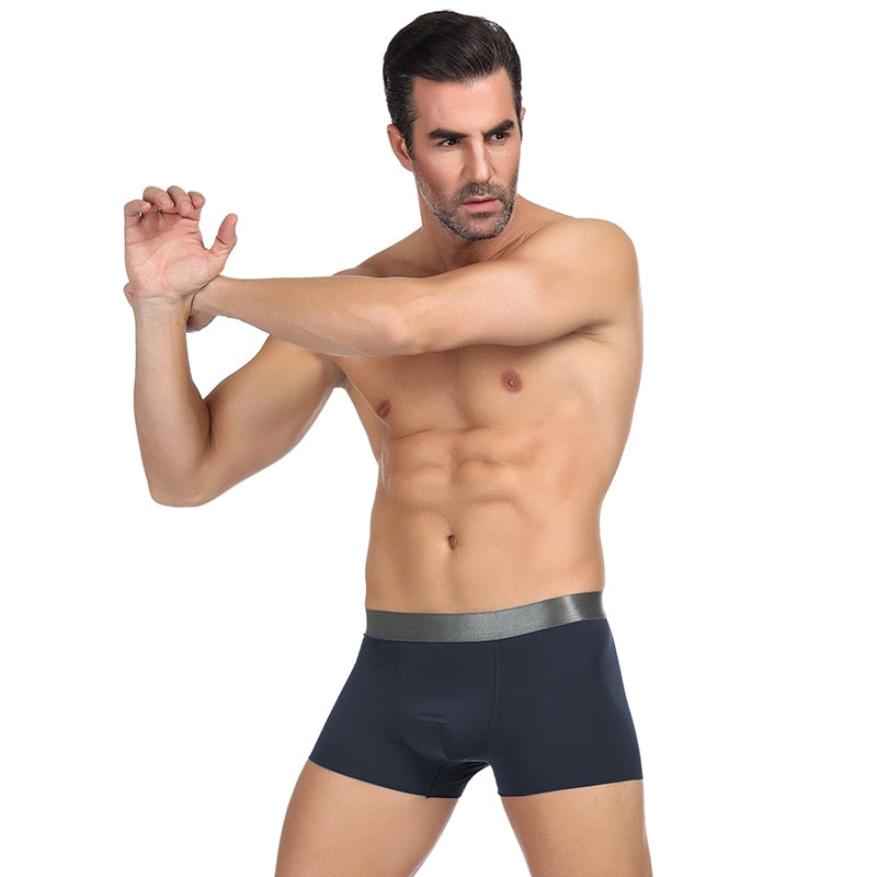 Ropa Interior Hombre Modal Soft Underwear Men Solid Mid Waist Elastic Wide Belt Underpants Man Briefs Vetement Homme MP129