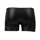 Faux Leather Men Underwear Boxer Ropa Interior Masculina Zipper Solid Sexy Boxer Shorts Calzoncillos Hombre S M L XL MPS069