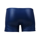 Faux Leather Men Underwear Boxer Ropa Interior Masculina Zipper Solid Sexy Boxer Shorts Calzoncillos Hombre S M L XL MPS069