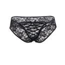 Womens Under Wear Panties Strappy Lace Up Tangas Sous Vetement Femme Hollow Out Floral Lace Transparent Underwear PS5155