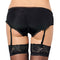 Black Open Garter Panties Lace Jartiyer Sexy Garter Belt Plus Size Erotic Women Underwear With Garter Belt XL 2XL 3XL PS5088