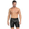 Boxer Homme Sexy Gay With Exposed Hips High Waist Solid Faux Leather Boxershorts Men Underwear Plus Size Cuecas Boxer MPS064