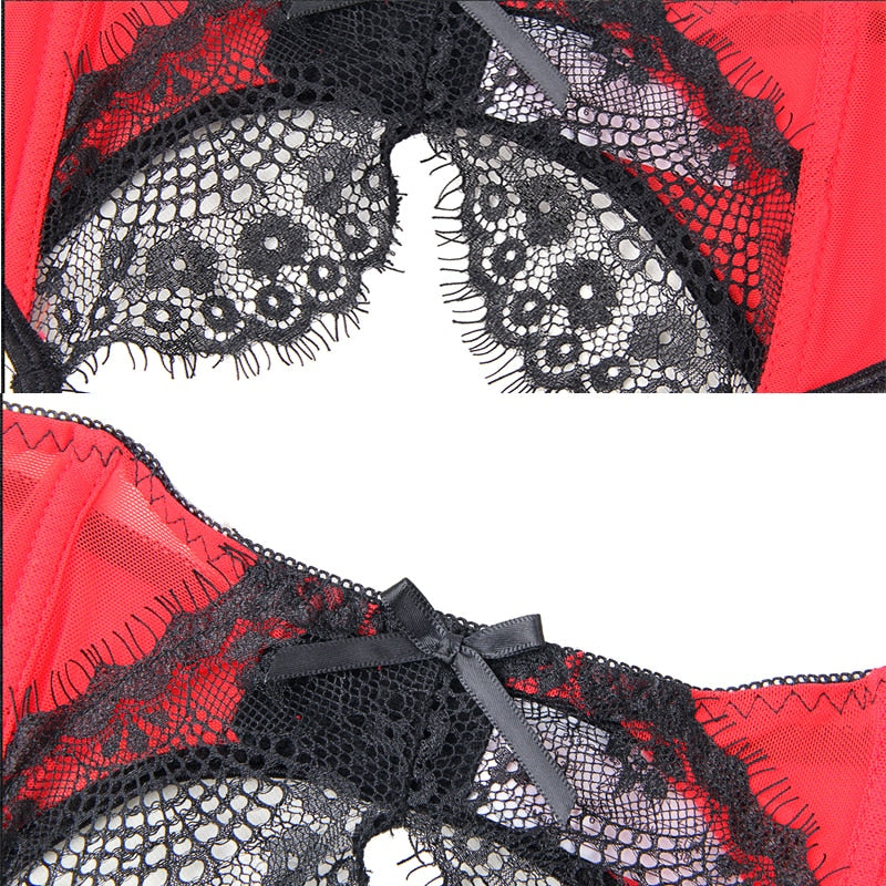 Ligueros Sexi Para Mujer Black Red Garters Lace Transparent Jartiyer Sexy Garter Wedding Women Erotic Stocking Belt PS5123