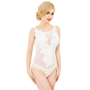 Women Floral Embroidered Bodies Mujer Stretch See-through Shirt Bodysuits Plus Size Lady Sexy Romper Wedding Clothing RS80304