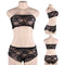 Full Lace Floral Bra Underwear Set Perspective Female Plus Size Sexy Lingerie Feminina High Rise Ruffled Ropa Interior RS80869