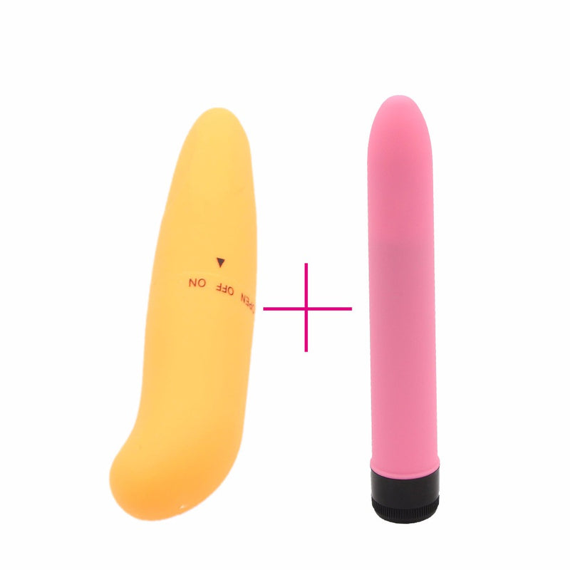 YEMA 2 PCS/Set 4 Color Mini Finger Vibrator&Pink Magic Wand Sex Machine G Spot Clitoris Stimulate Sex toys for Women Erotic toys