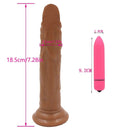 YEMA 2Pcs Normal Realistic Dildo High Frequency Bullet Vibrators for Women Adult Sex Toys Shop Vagina Double Stimulate Vibrador