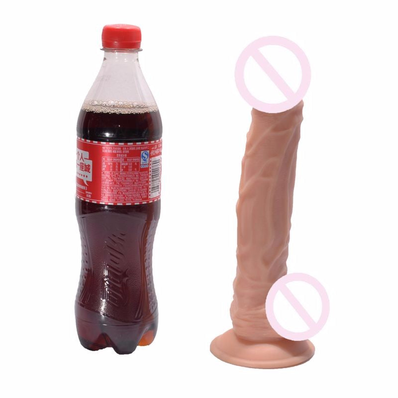 Europe Big Realistic Dildo Waterproof Flexible Penis with Textured Shaft and Strong Suction Cup Gode Sex Toy for Women