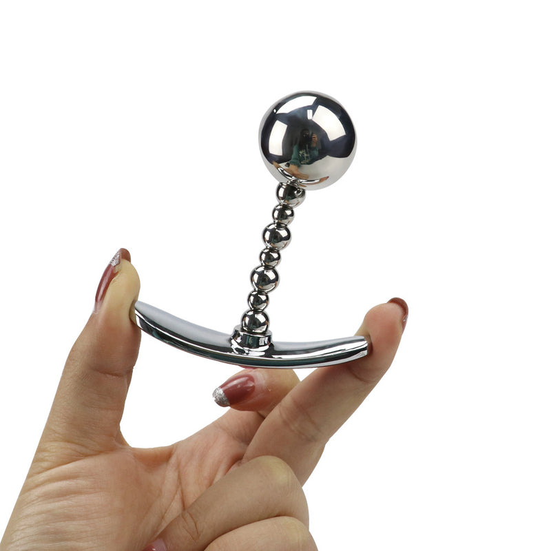YEMA Stainless Steel Metal Anchor Anal Beads Butt Plug Adult Sex Toys for Woman Men  Prostate Vagina Massager