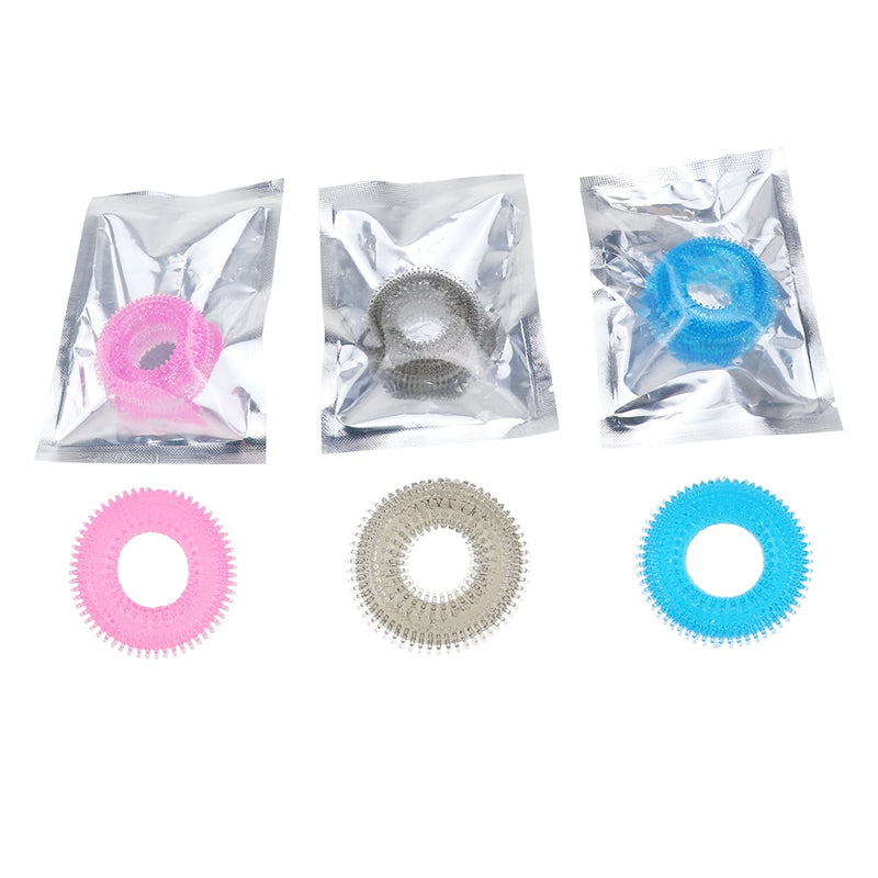 Super Soft Silicone Penis Ring for Male Cock Rings 100% Medical Grade Sex Toy for Erection Enhancing Last Longer Orgasm -2 Pcs