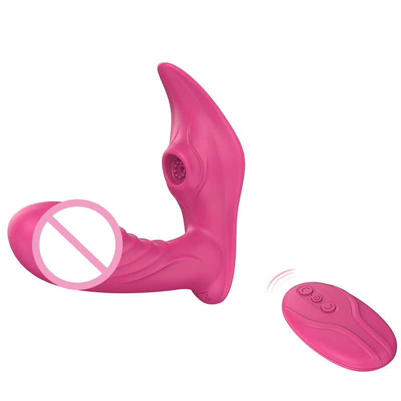 Clitoral Sucking Vibrator Clit Sex Toy for Women G-Spot Stimulation Wearable Dildo Vibrators with 10 Suction & Vibration Setting