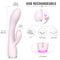 G Spot Rabbit Vibrator Clitoris Stimulation Waterproof Dildo Vibrator Sex Toys for Women Clit Stimulator 9 Vibration Dual Motor