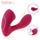 Clitoral Sucker Dildo Vibrator 10 Frenquency Waterproof Rechargeable Nipple Stimulator Oral Sex G spot Massage Sex Toy for Women