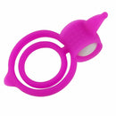 Silicone Elastic Double Cock Ring Vibrator Eggplant Men Penis Ring Delay Ejaculation G Spot Massage Sex Toys for Couples