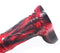 10" Colorful Horse Dildo in Red & Black or White & Blue
