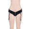 PS5137 New Arrival Solid Briefs Zipper Leather Garter Belt Garter Panties Plus Size Porte Jarretelle Sexy Garter Belt Lingerie