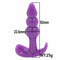 YEMA 5PCS/SET Purple Silicone Prostate Massagers Butt Anal Plug & Strong Vibrator G spot Stimulate Sex Toys for Woman Men Gay