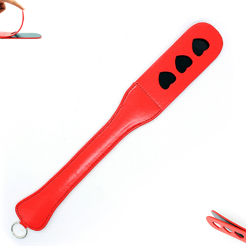 45cm SM Heart Leather spanking paddle PU clap slap flap pat whip lash flog beat on adult slave cosplay game sex toy for couple