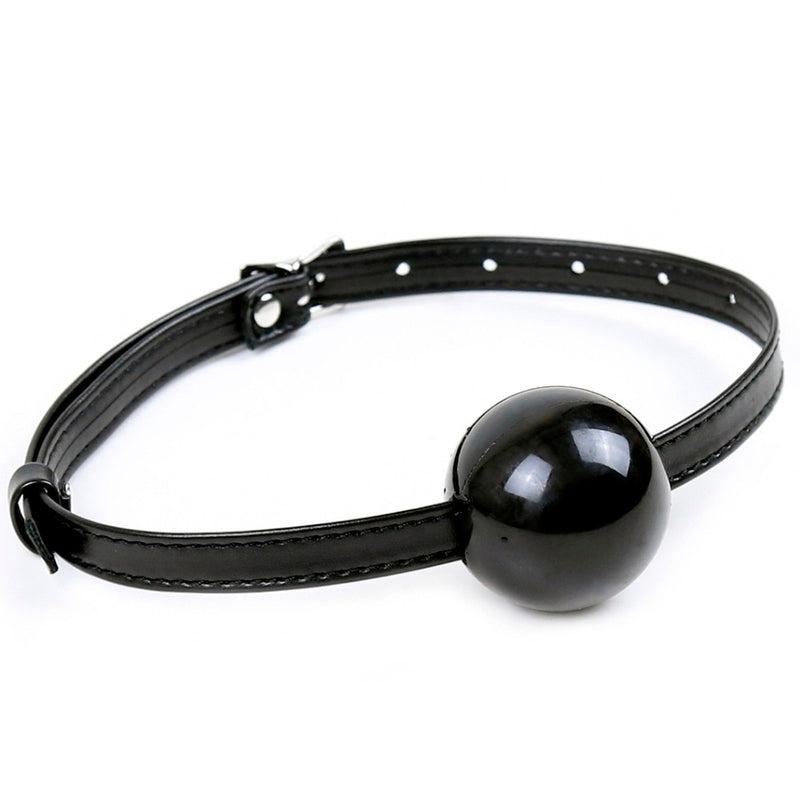 5 cm silicone ball open mouth gag PU leather head harness bondage restraint adult fetish SM sex game toy for women men couple