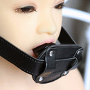 Sexy dildo open mouth gag ball leather harness head bondage restraint adult SM game oral sex toy for women men couple blow job