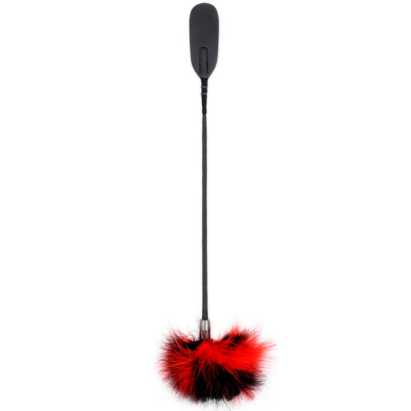 Dual use Flirt tickle feather PU leather spanking paddle slap clap flap whip on butt SM sex adult game toy for women man couple