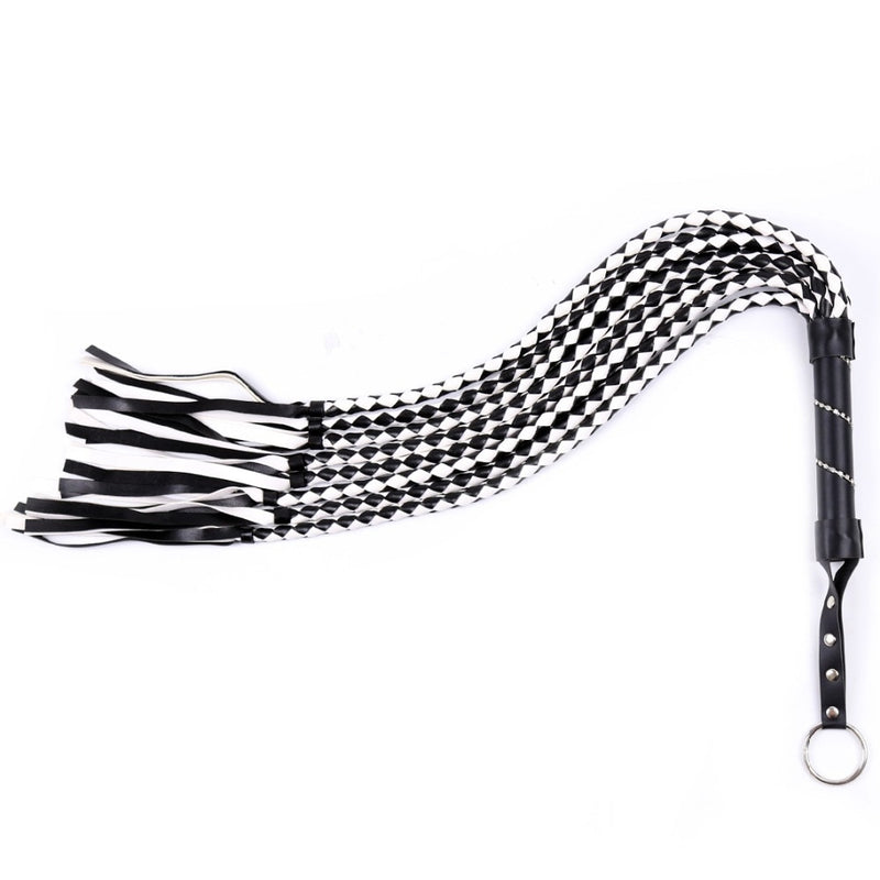 88cm PU Leather Braid Tassel Spanking Whip slap strap beat lash flog with diamond adult slave SM Sex cosplay game toy for couple