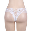 Panties Women Bragas Mujer Sin Costura Eyelashes Lace Low Waist Woman Under Wear PS5138 High Quality White Lace Up Briefs Women