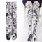 Anime Cartoon Pattern Printed Over Knee Socks Cosplay Costume Lovely Girls Lolita Gothic Style Sexy Velvet Knee High Stockings