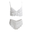 Black White Lace Lingerie Set Bra+Panty Ensemble Lingerie Dentelle Transparent Wire Free Thin Underwear Women Sets RS80614