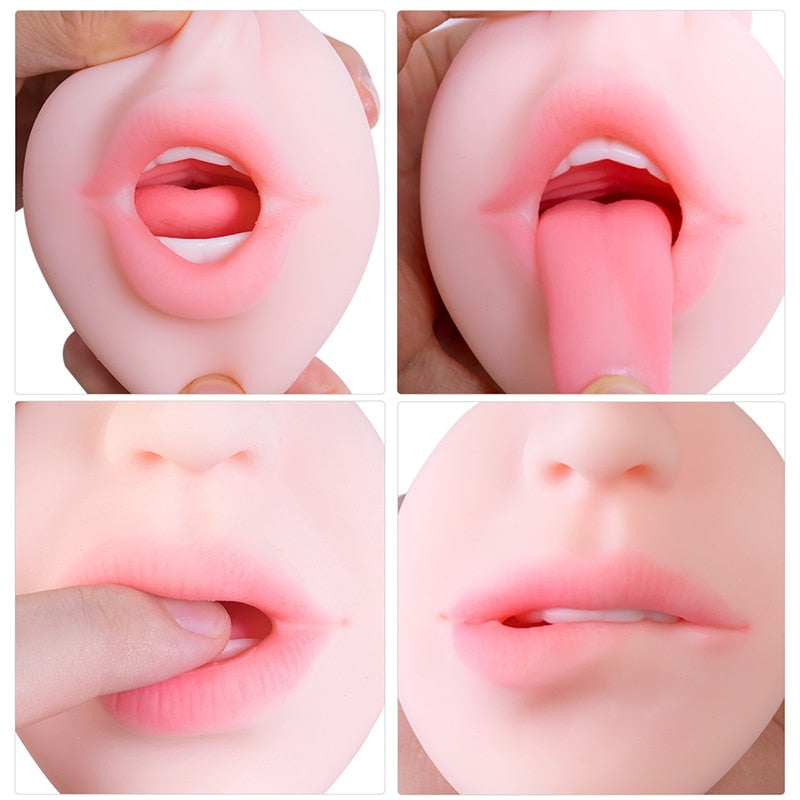 Zemalia Dora Suck Men Oral Sex with Realistic Vagina Masturbator Silicone Pussy Double Stimulate Vibrator Sex Toys for Men