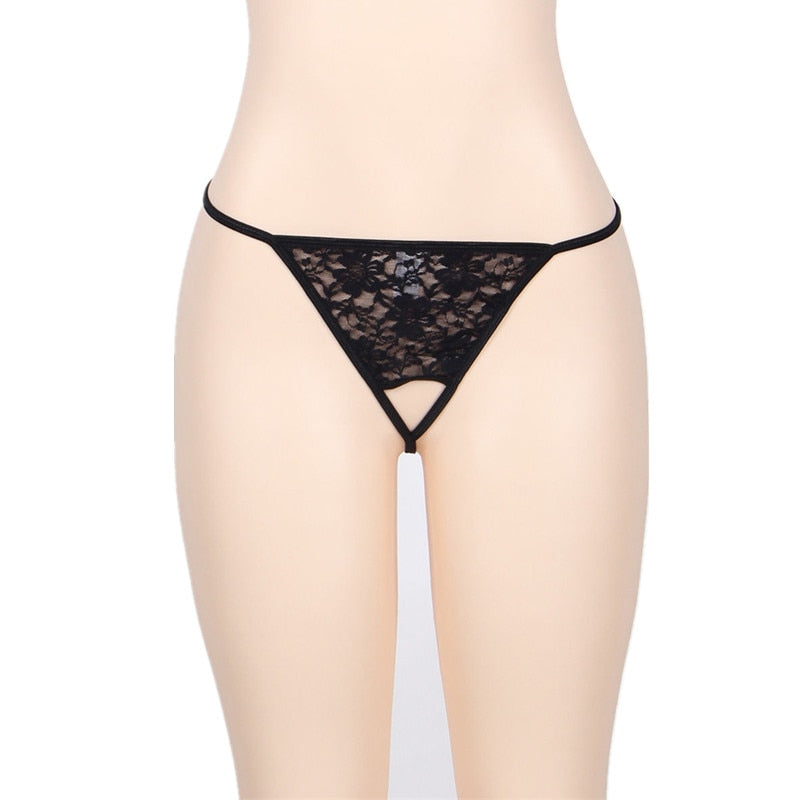 PS5024 New Arrival Hot Sale Mid Rise M 2XL, XL Sex Woman Panties Lace G-String Thong Open Back With Diamond Exotic Panties