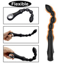 FLXUR 10 Mode Heating Anal Vibrator long Beads Prostate Massager USB charge Flexible Butt Plug Stimulator Sex Toys For Men Women