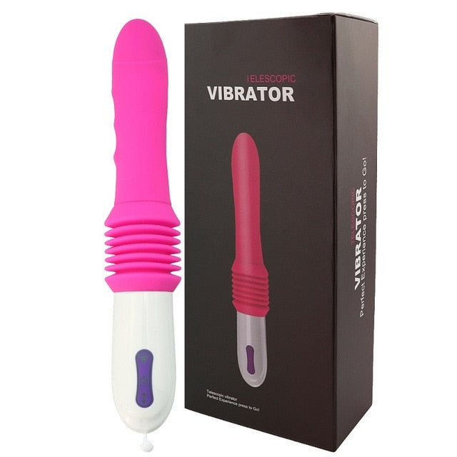 10 Speed Telescopic Dildo Vibrator Sex Toys For Woman Suction Cup Pumping Gun G Spot Stimulation Massager Female Masturbator