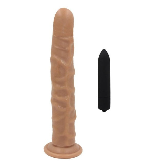 YEMA 2PCS Long Big Dildo Bullet vibrator Sex Toys for Women Male Realistic Dildo Penis High Frequency Little Vibrador Adult Toys